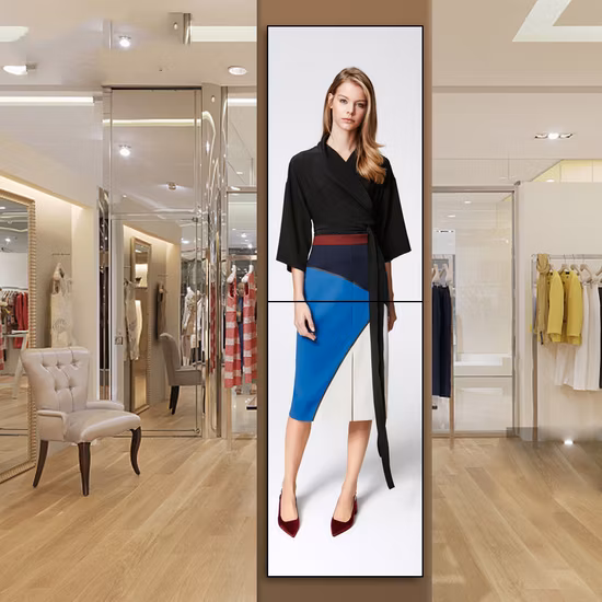 Thin bezel wall mount LCD wall panel surveillance interactive video wall