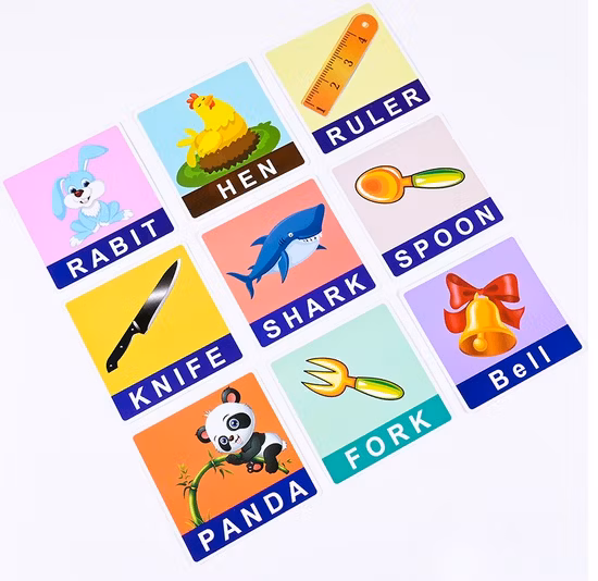 Customized Parent-Child Interactive Children&prime;s Board Game Learning Card Set