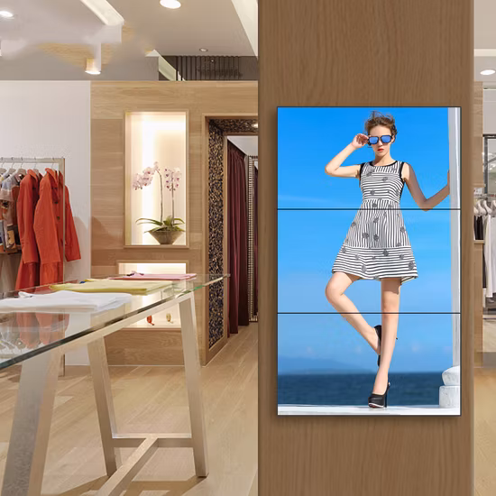 Thin bezel wall mount LCD wall panel surveillance interactive video wall