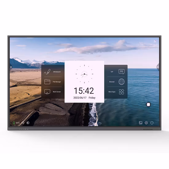 Education Teaching Android 11 Infrared Touch Screen All in One Wall Mounted Interactive Flat Panel 75 Inch