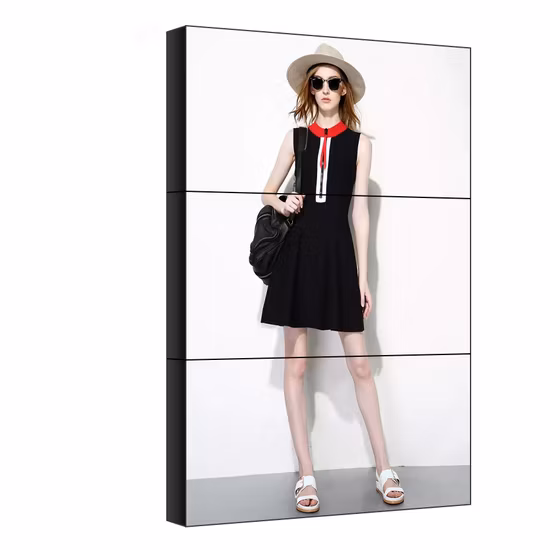 Thin bezel wall mount LCD wall panel surveillance interactive video wall
