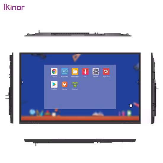 Education Teaching Android 11 Infrared Touch Screen All in One Wall Mounted Interactive Flat Panel 75 Inch