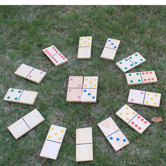 Domino-Spaßspiel aus Holz für Kinder