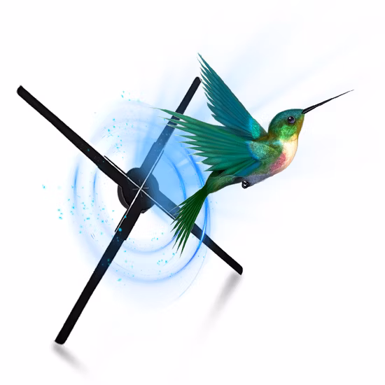LED-Lüfter-3D-Hologramm-Display, 3D-holografisches Werbedisplay