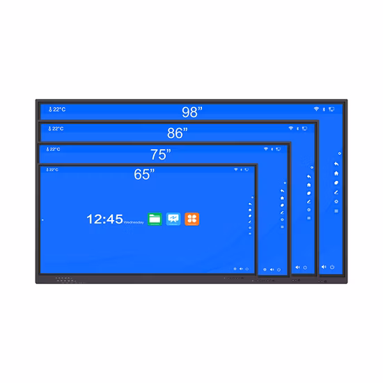 Bildung, Unterricht, Android 11, Infrarot-Touchscreen, All-in-One, wandmontierter interaktiver Flachbildschirm, 75 Zoll