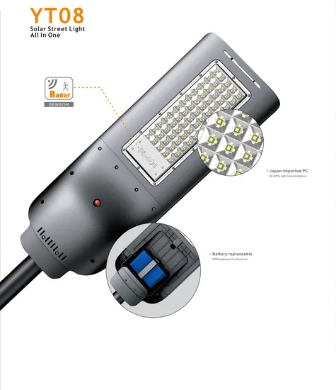 Motion Snesor Gartenlampe ABS-Material IP65 All-in-One-Straßen-LED-Solarlicht
