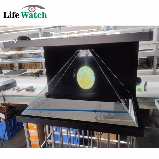 43-Zoll-2K- oder 4K-Windows-System, WiFi, 270 Grad, 3D-Pyramide, holografische Vitrine für Museen