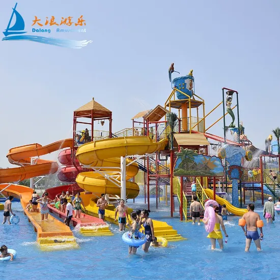 Guangzhou Dalang Hersteller Mittlerer interaktiver Wasserspielplatz im Freien