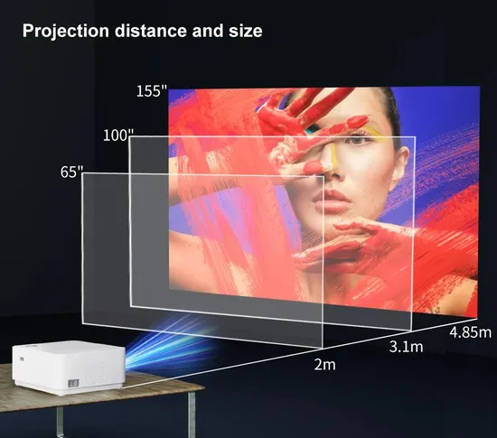 4K-Projektor für Spiele mit geringer Verzögerung, 240 Hz Bildwiederholfrequenz, 3400 Lumen TV-Heimkino-Projektor 4K-Beamer