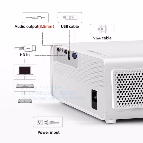Heißer Verkauf 200 Zoll 1080P Auflösung 3D Micro Short Throw LED Mini Projektor 4K 220 ANSI Lumen Android Smart Game Projektoren