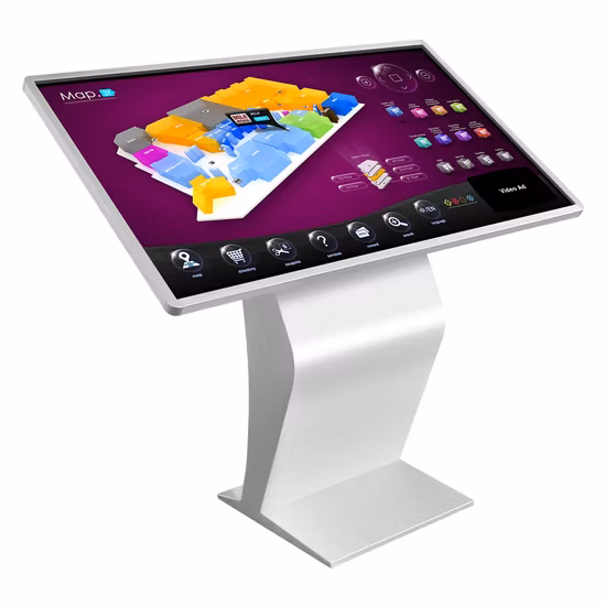 Mehrere Größen Option 50 55 65 Zoll Split-Screen-Display Digitaler interaktiver Touchscreen-Kiosk für Schulen, Museen