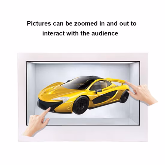 3D-Hologramm-Display, 21,5 Zoll, 86 Zoll, transparentes LCD, präsentiert Schmuckmuseum, Ausstellung, Video-Holobox mit Kamera und Mikrofon