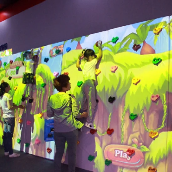 Wandklettern, interaktiver Projektionswandbau, Kinderspielplatz